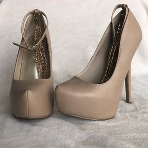 Nude platform pumps from old navy